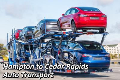 Hampton to Cedar Rapids Auto Transport