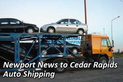 Newport News to Cedar Rapids Auto Shipping