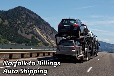 Norfolk to Billings Auto Shipping