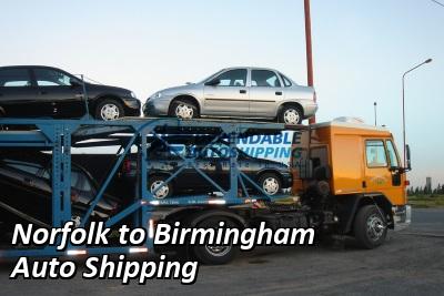 Norfolk to Birmingham Auto Shipping