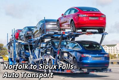 Norfolk to Sioux Falls Auto Transport
