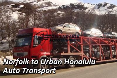 Norfolk to Urban Honolulu Auto Transport