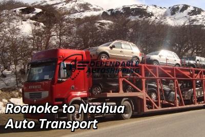 Roanoke to Nashua Auto Transport