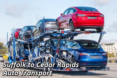Suffolk to Cedar Rapids Auto Transport
