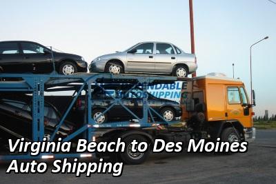 Virginia Beach to Des Moines Auto Shipping